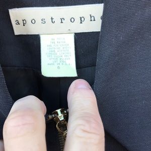 Apostrophe Women’s Black Lined Blazer w/ Zipper 6